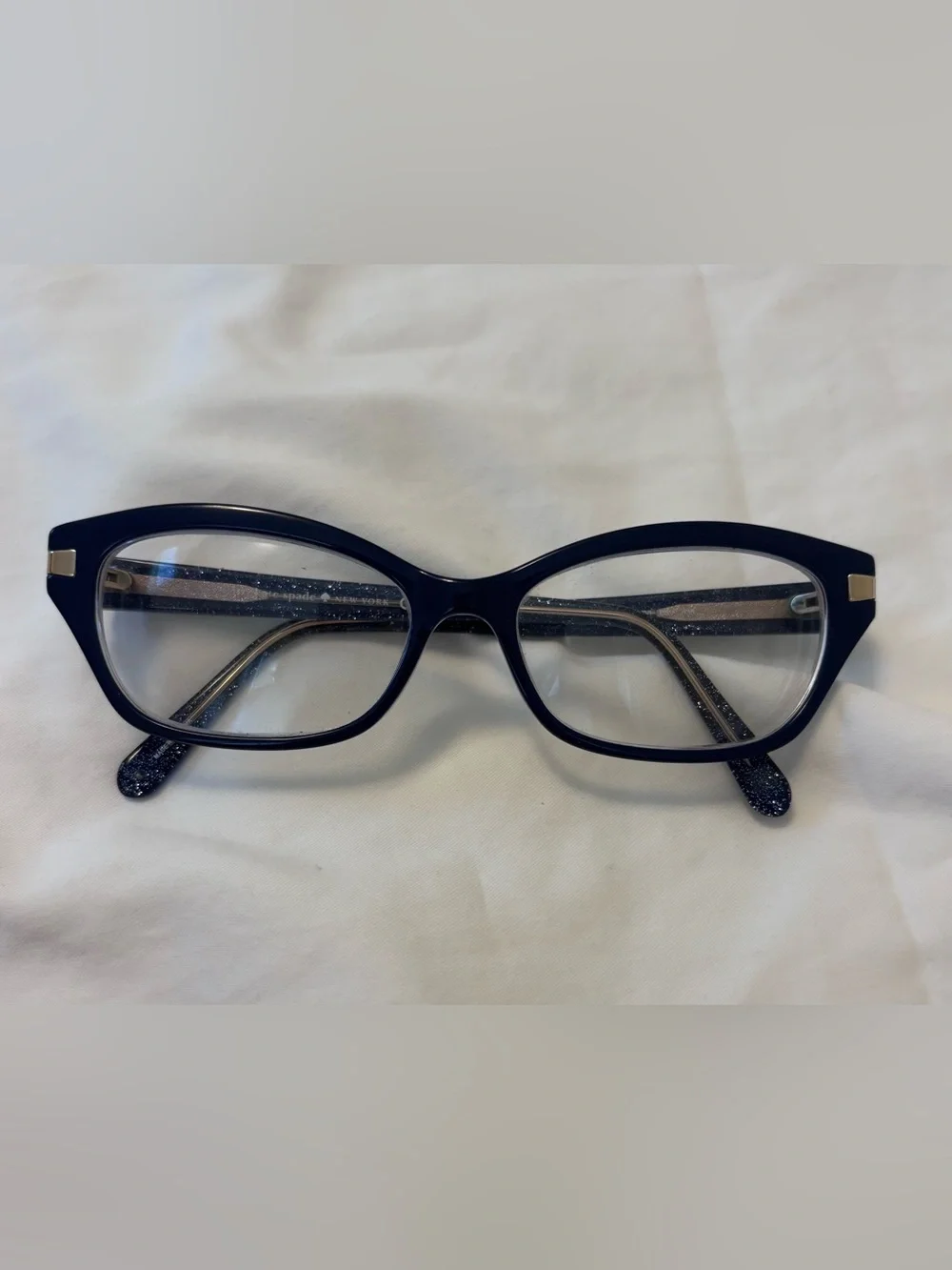 Kate Spade VIVI Navy Blue Glitter Cat Eye Eyeglasses Frames